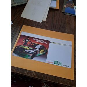 Vintage 1991 Kyle Petty #42 Coca-Cola Mello Yello NASCAR Promo Sign Racing Ad